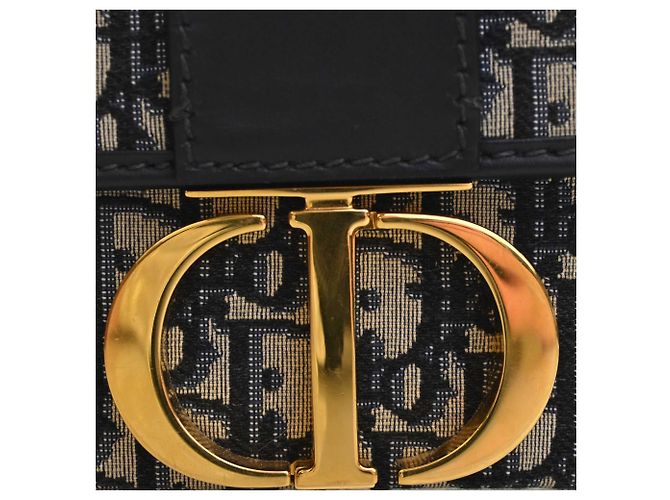 Borsa 30 Montaigne in tela Oblique blu Dior Blu navy - vista 8