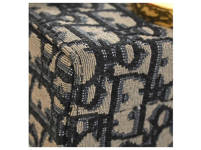 Borsa 30 Montaigne in tela Oblique blu Dior Blu navy - vista 9