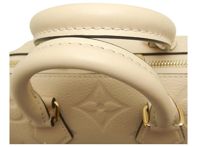 Louis Vuitton White Monogram Empreinte Speedy Bandouliere 20 Bianco Crudo - vista 12