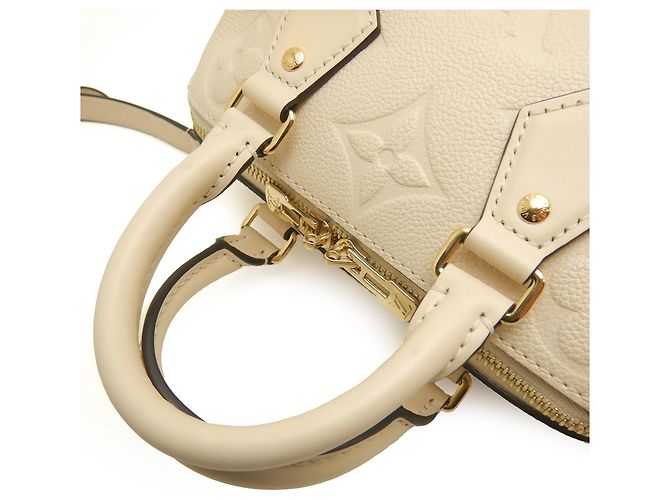 Louis Vuitton White Monogram Empreinte Speedy Bandouliere 20 Bianco Crudo - vista 13