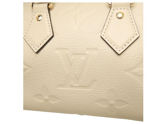 Louis Vuitton White Monogram Empreinte Speedy Bandouliere 20 Bianco Crudo - vista 6