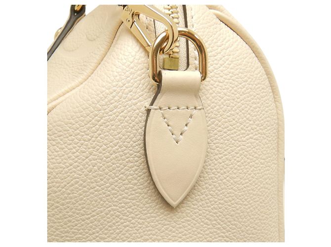 Louis Vuitton White Monogram Empreinte Speedy Bandouliere 20 Bianco Crudo - vista 7