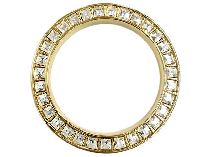 Anello a fascia Night Code Dior Gold placcato oro strass e lacca D'oro - vista 2