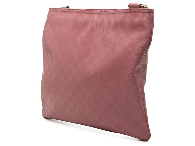 Gucci Borsa a Tracolla Rosa Stampa GG - vista 2