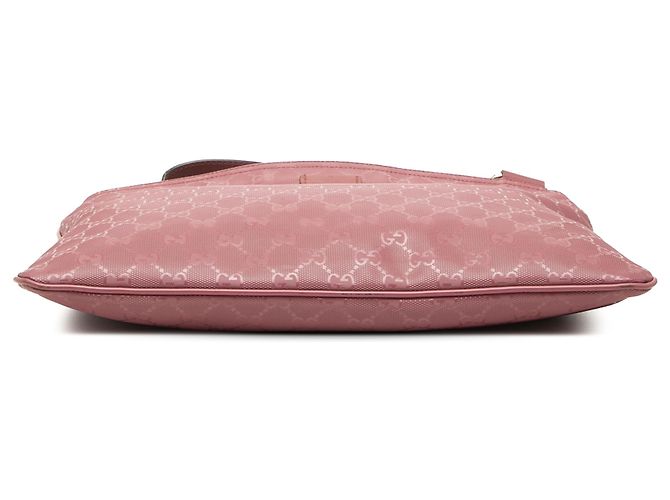 Gucci Borsa a Tracolla Rosa Stampa GG - vista 3
