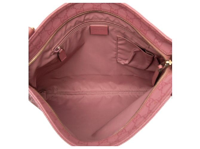 Gucci Borsa a Tracolla Rosa Stampa GG - vista 4