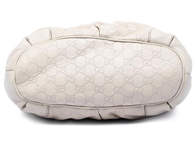 Borsa Satchel Gucci White Guccissima Sukey Bianco Crudo - vista 3