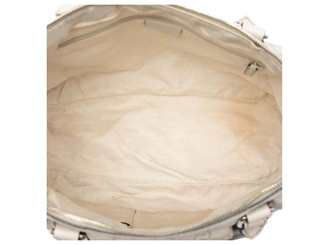 Borsa Satchel Gucci White Guccissima Sukey Bianco Crudo - vista 4