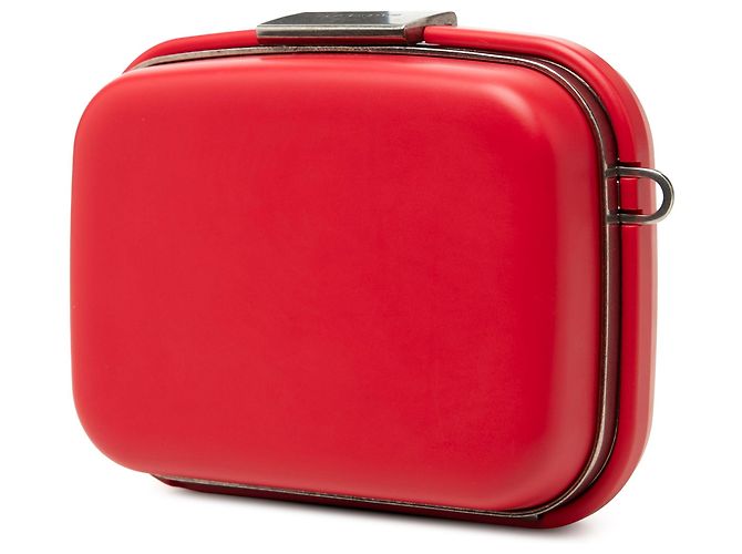 Balenciaga Mini Custodia Lunch Box in Acetato Rosso - vista 2