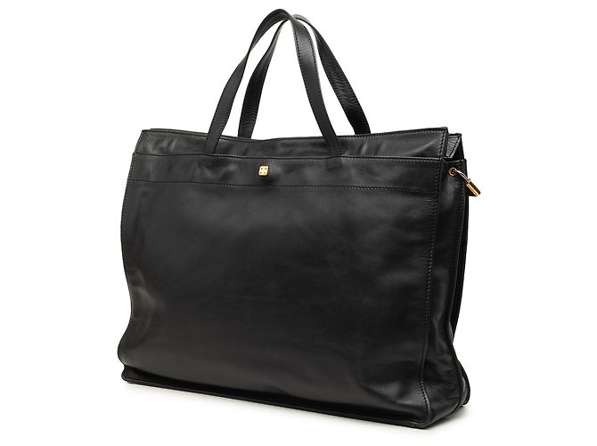 Borsa Shopper Tote Anagram LOEWE in pelle nera Nero - vista 2
