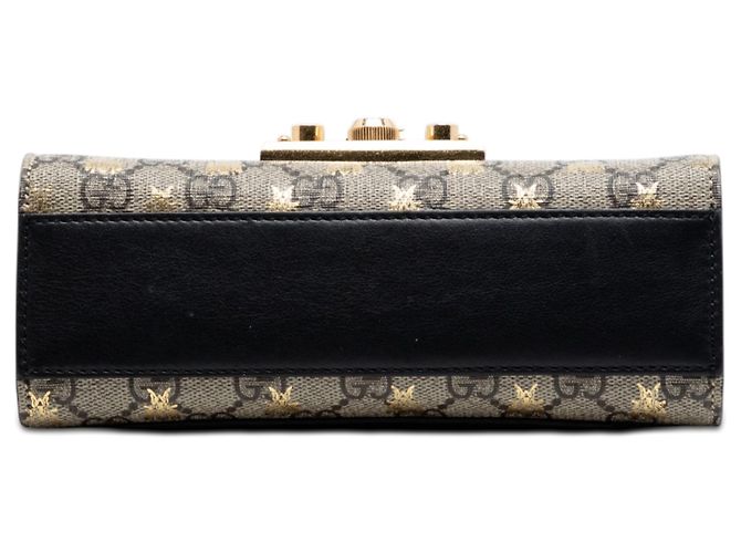 Gucci Beige Small GG Supreme Bee Padlock Crossbody - vista 3