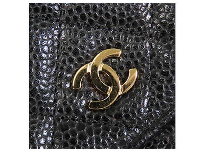 Chanel Black CC Quilted Caviar Wallet on Chain Nero - vista 12