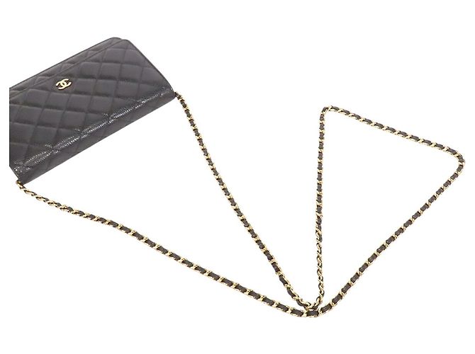 Chanel Black CC Quilted Caviar Wallet on Chain Nero - vista 17