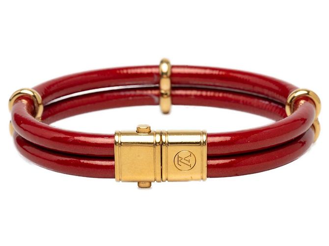 Bracciale Louis Vuitton Red Vernis Keep It Twice Rosso - vista 3