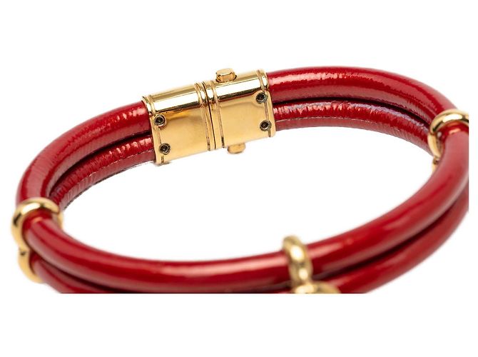 Bracciale Louis Vuitton Red Vernis Keep It Twice Rosso - vista 5
