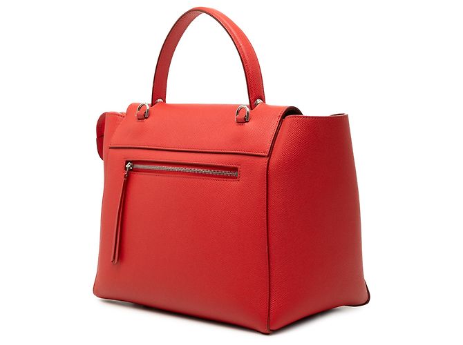 Céline Celine Mini Borsa Cintura in Pelle di Vitello Grana Rossa Rosso - vista 2