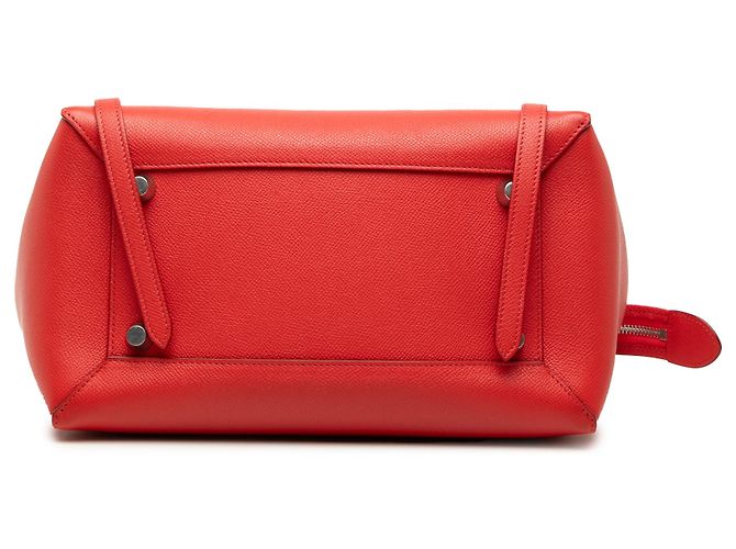 Céline Celine Mini Borsa Cintura in Pelle di Vitello Grana Rossa Rosso - vista 3