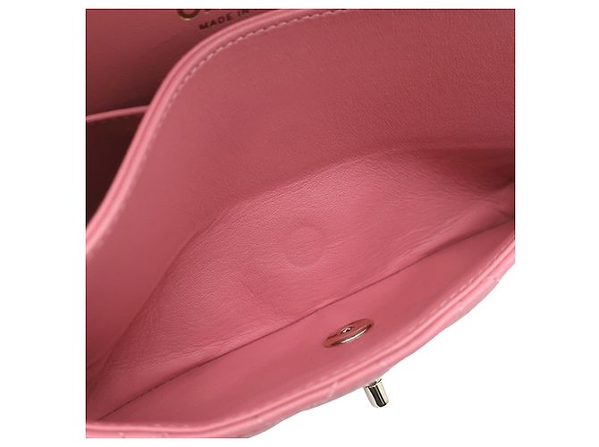 Chanel Pink Medium Classic Lambskin Double Flap Rosa - vista 7
