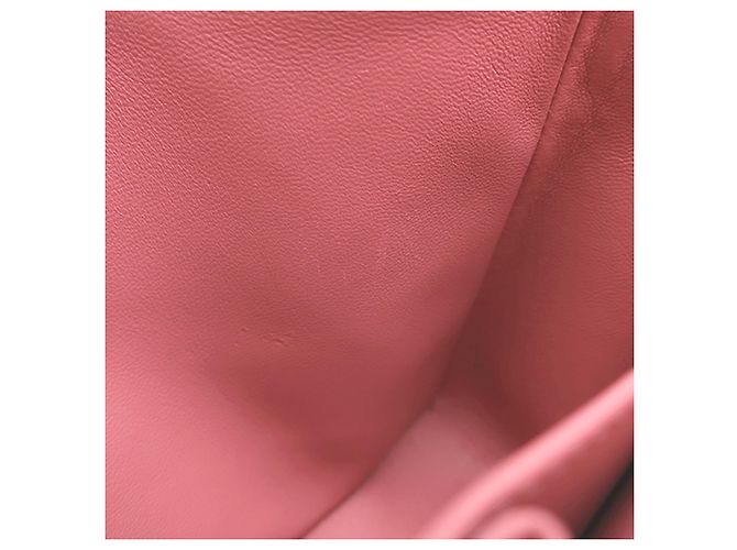 Chanel Pink Medium Classic Lambskin Double Flap Rosa - vista 9