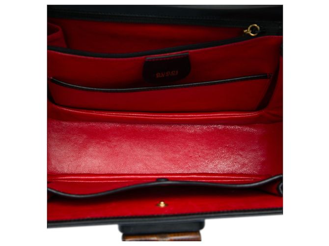Gucci Black Calfskin Bamboo Night Nero - vista 4