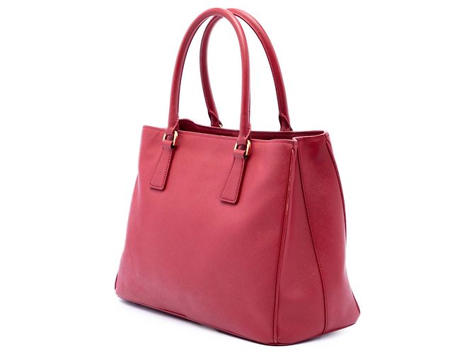 Borsa Tote Prada Galleria Medium in pelle Saffiano rossa Rosso - vista 2