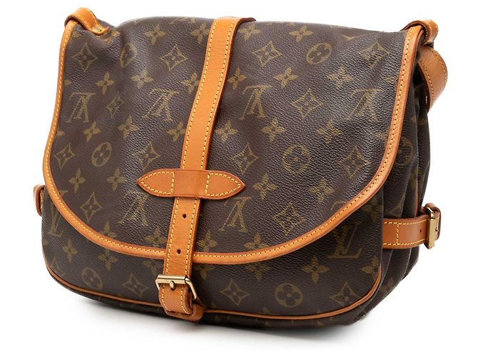 Louis Vuitton Brown Monogram Saumur 30 Marrone - vista 2