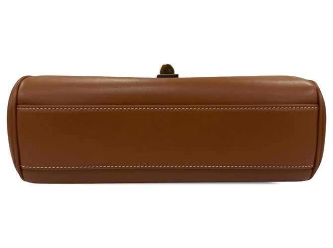 Céline Celine Brown Teen Smooth Calfskin Soft 16 Crossbody Marrone - vista 3