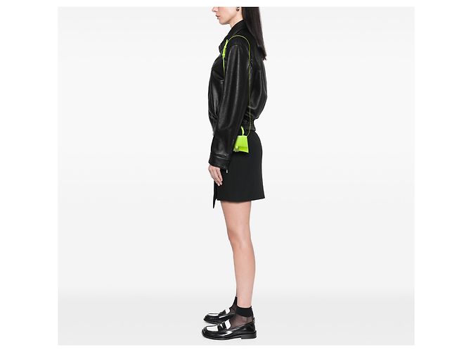 mala Hourglass Balenciaga Mini em pele de vitelo com relevo de crocodilo verde - vista 5