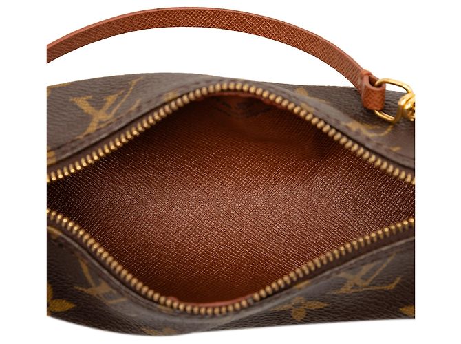 Louis Vuitton Brown Monogram Papillon Pochette Marrone - vista 4