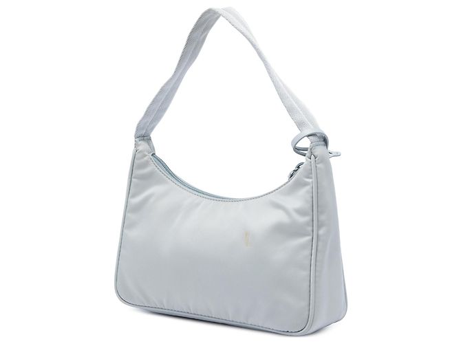 Prada Mini Tessuto Re Edition 2000 Schultertasche Grau Braun - Ansicht 2