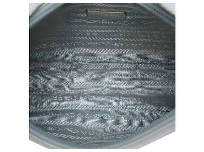 Prada Mini Tessuto Re Edition 2000 Schultertasche Grau Braun - Ansicht 4