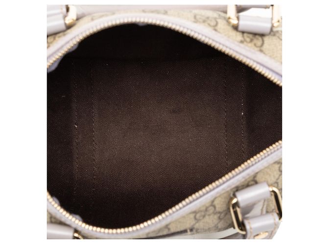 Borsa Boston Gucci Beige Small GG Supreme Joy - vista 4