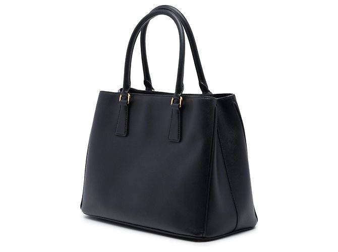 Borsa Prada Galleria Medium in pelle Saffiano nera Nero - vista 2