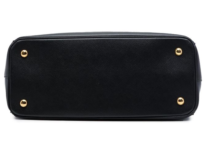 Borsa Prada Galleria Medium in pelle Saffiano nera Nero - vista 3