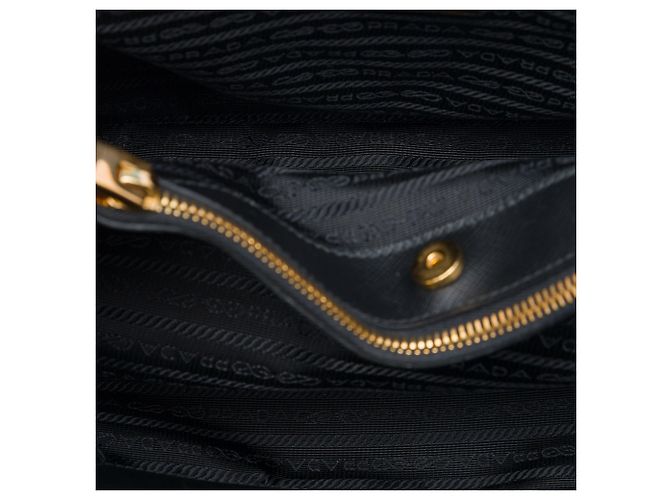 Borsa Prada Galleria Medium in pelle Saffiano nera Nero - vista 4