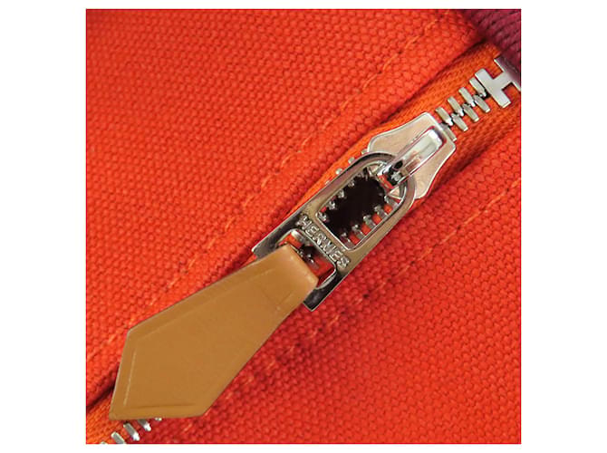 Hermès Orange Small Toile Bride A Brac Case Arancione - vista 10