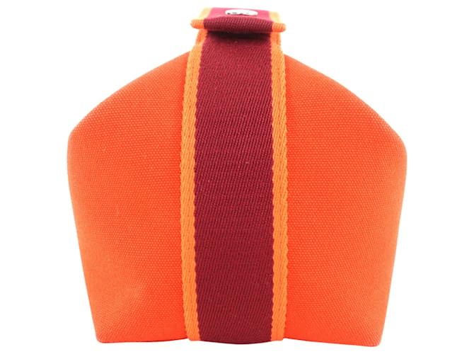 Hermès Orange Small Toile Bride A Brac Case Arancione - vista 12