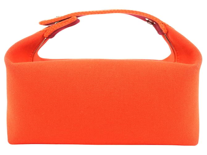 Hermès Orange Small Toile Bride A Brac Case Arancione - vista 2