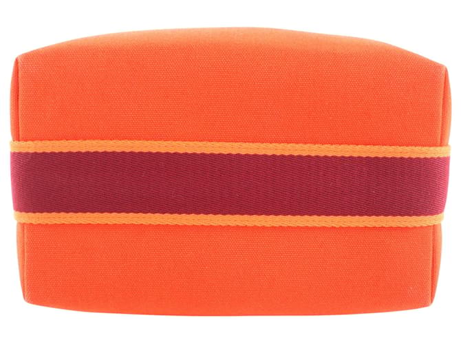 Hermès Orange Small Toile Bride A Brac Case Arancione - vista 3