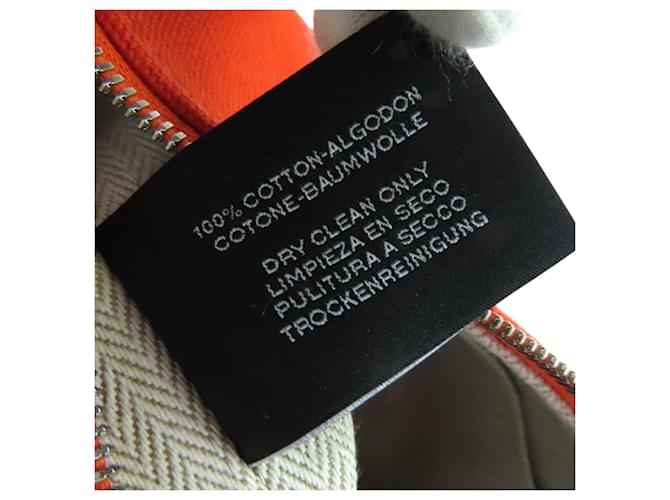 Hermès Orange Small Toile Bride A Brac Case Arancione - vista 6