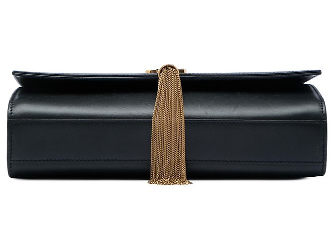 Saint Laurent Black Medium Smooth Calfskin Classic Monogram Kate Tassel Crossbody Nero - vista 3
