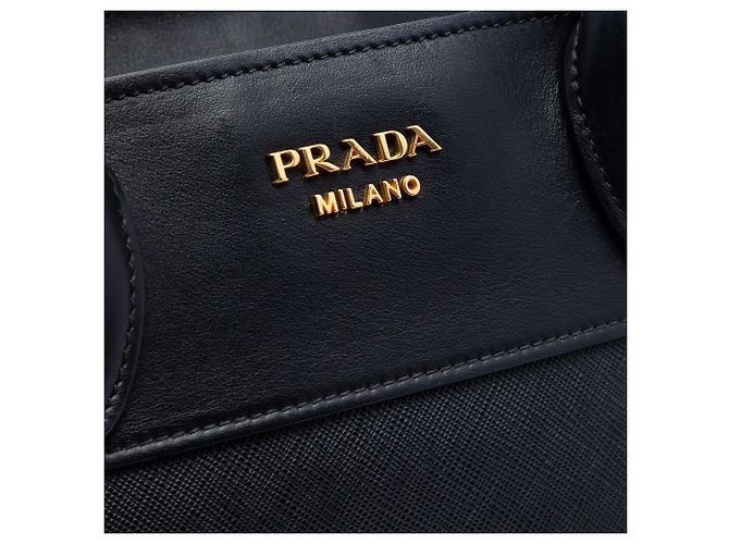 Borsa Esplanade Prada in pelle Saffiano e City Calf nera Nero - vista 5