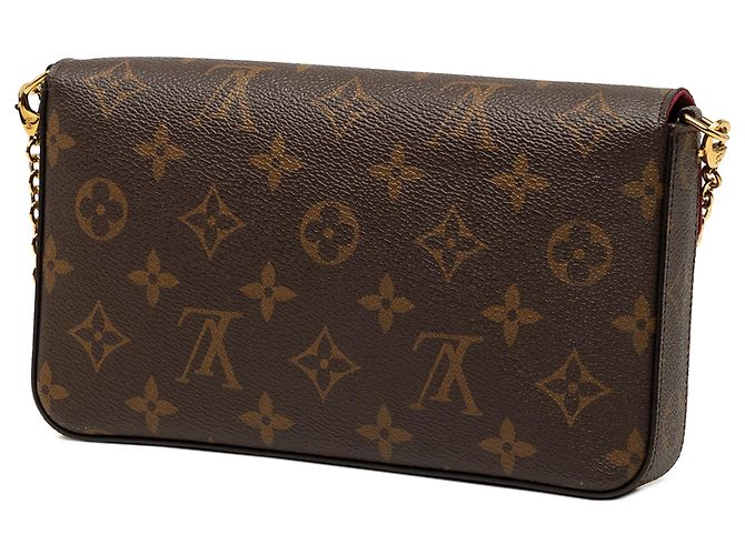 Louis Vuitton Brown Monogram Pochette Felicie Marrone - vista 2