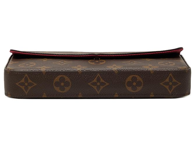 Louis Vuitton Brown Monogram Pochette Felicie Marrone - vista 3