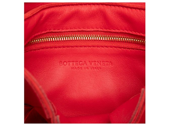 Bottega Veneta Borsa a tracolla Cassette in nappa intrecciato rossa - vista 5