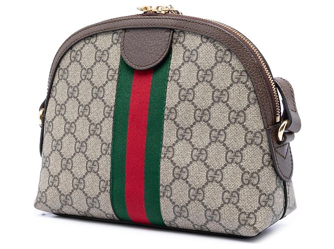 Gucci Beige Small GG Supreme Web Ophidia Dome Crossbody - vista 2