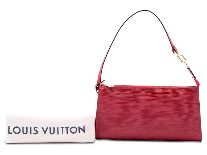 Louis Vuitton Red Epi Pochette Accessoires Rosso - vista 7