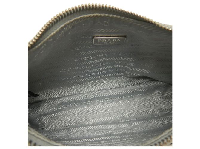 Borsa Satchel Prada Re Edition 2005 in Re-Nylon Grigio Marrone - vista 3