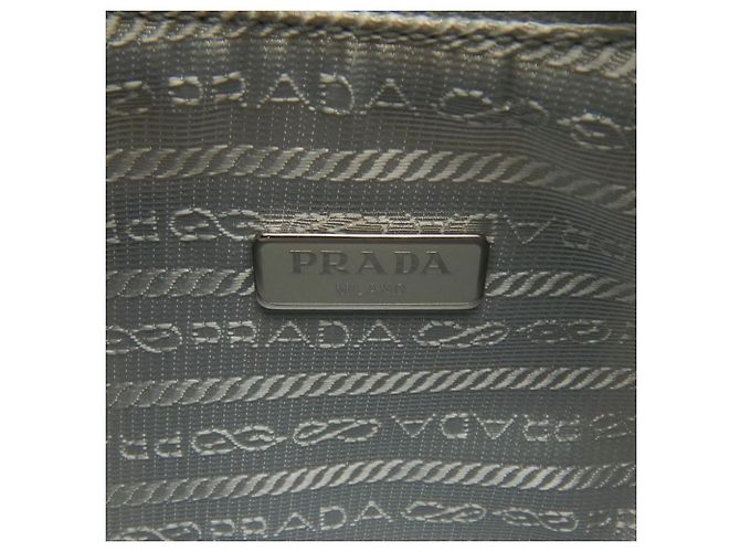 Borsa Satchel Prada Re Edition 2005 in Re-Nylon Grigio Marrone - vista 4