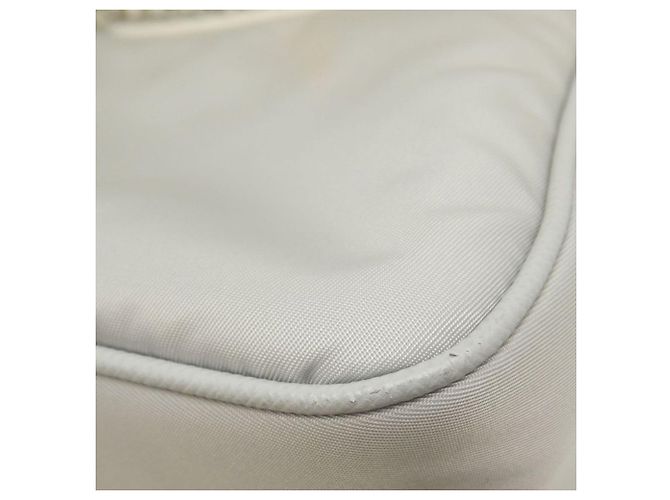 Borsa Satchel Prada Re Edition 2005 in Re-Nylon Grigio Marrone - vista 7